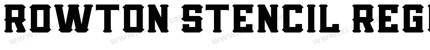 Rowton Stencil Regul字体转换